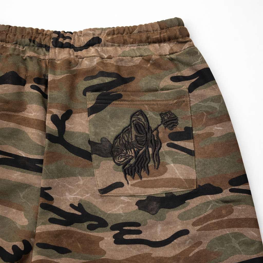 Camo Baggy Pants White Stripe Side