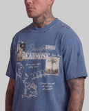 A Rose Grew Tee Vintage Blue