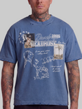 A Rose Grew Tee Vintage Blue