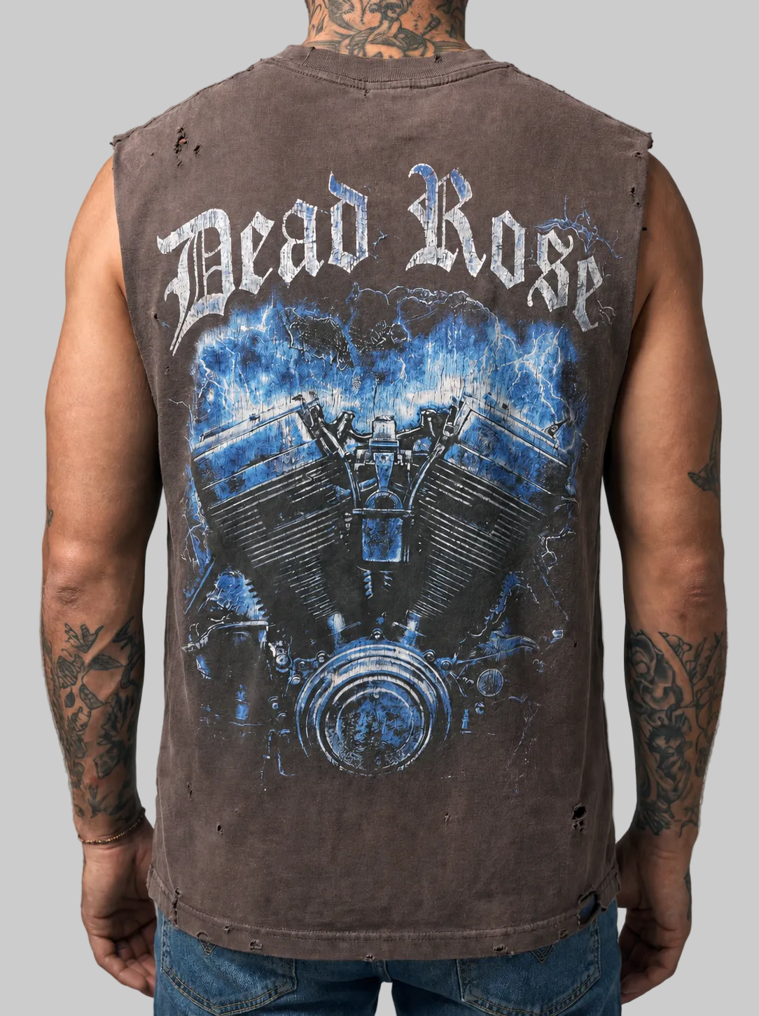 Dead Rose Born To Rise Vintage Muscle Tee