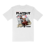 Playboy Magazine Graphic White Tee Lifestyle