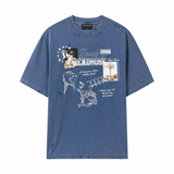 A Rose Grew Tee Vintage Blue