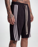 Dead Rose Black Stripe Track Shorts
