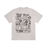 Dead Rose Naughty Miami Vintage Cream Tee
